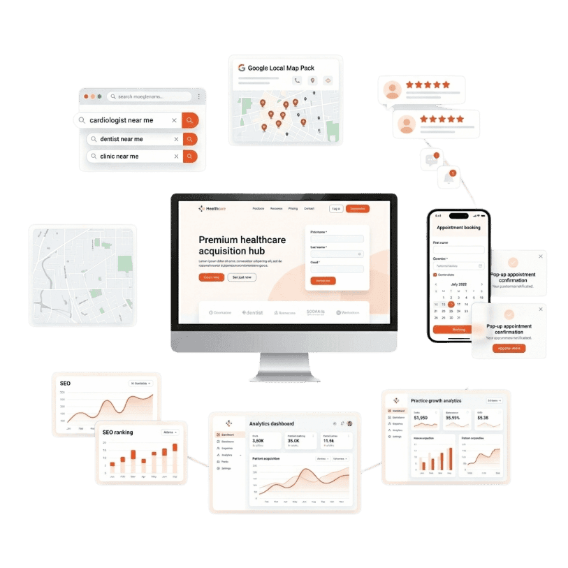 Dental Clinics healthcare growth ecosystem for visibility, trust, and patient acquisition